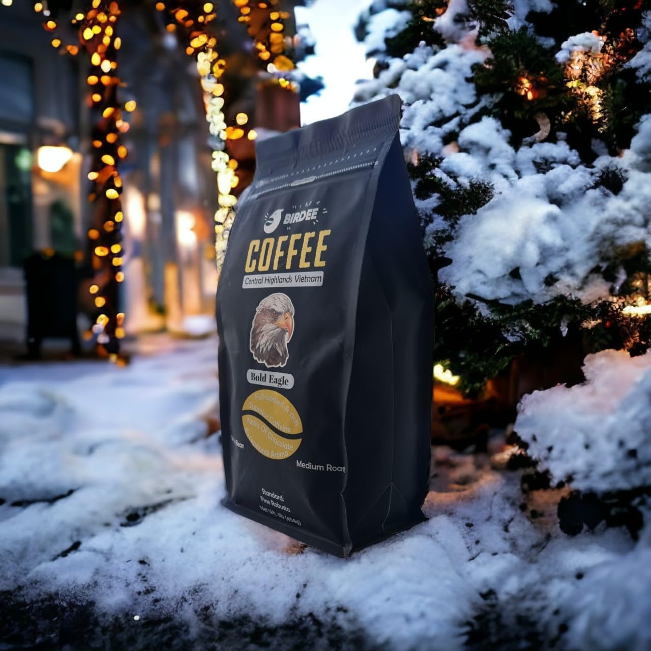 Birdee Vietnamese Coffee Bean - Bold Eagle - 100% Robusta Coffee Beans - Premium Aromatic Coffee - Cold Brew Espresso French Press, Pack of 44 (44lbs β 20kg)