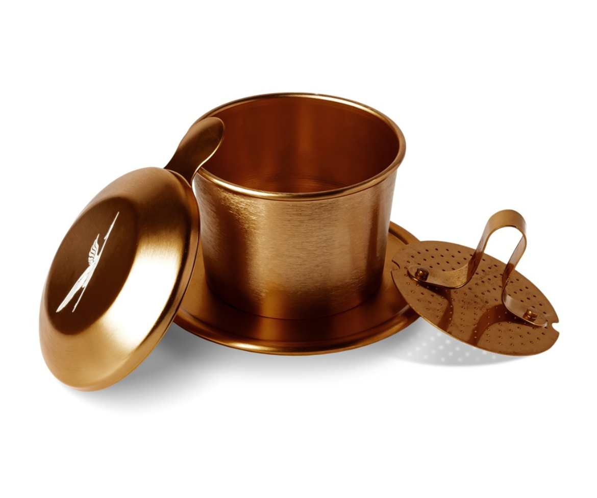 Birdee Phin Coffee Filter – 6 oz Aluminum Vietnamese Coffee Dripper – Portable Phin Filter for Ground Coffee – Pack of 1