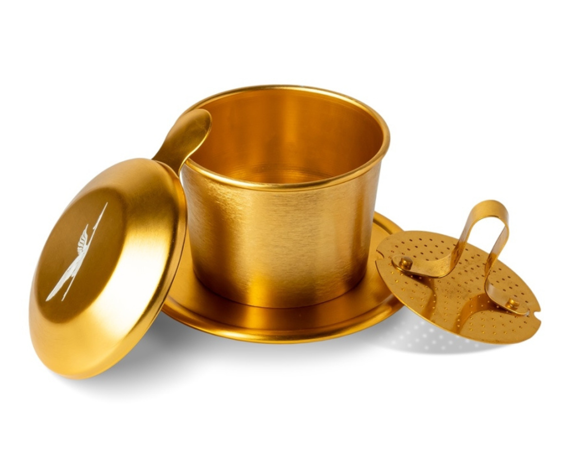 Birdee Phin Coffee Filter – 6 oz Aluminum Vietnamese Coffee Dripper – Portable Phin Filter for Ground Coffee – Pack of 1