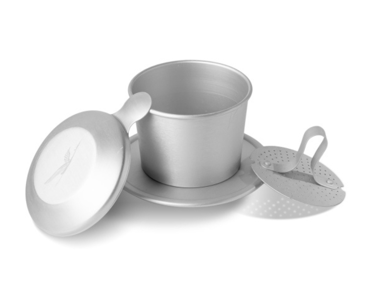Birdee Phin Coffee Filter – 6 oz Aluminum Vietnamese Coffee Dripper – Portable Phin Filter for Ground Coffee – Pack of 1